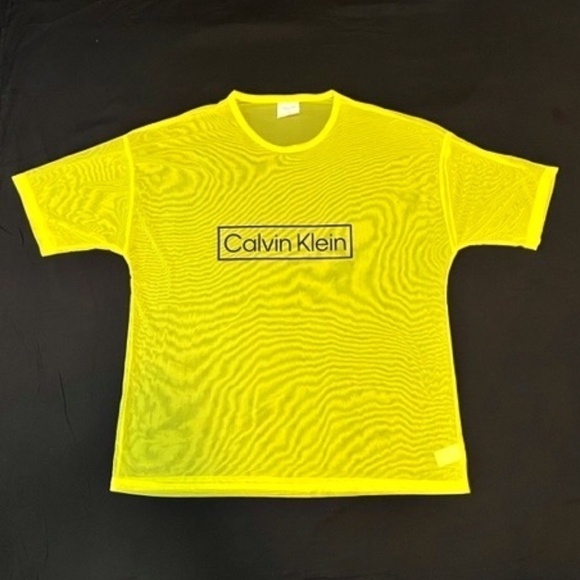 Calvin Klein Mesh/Sheer T-Shirt Ltd Pride Capsule Medium Neon​​​​​​​​​​​​​​​​​ - Picture 1 of 4